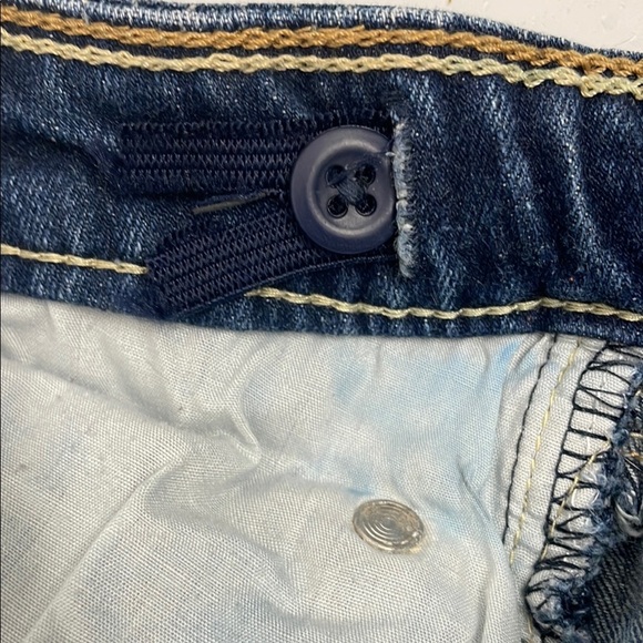 Girls Levi's Jean Shorts Distressed Gem Buttons Adjustable Waist Size 12 - Picture 13 of 15